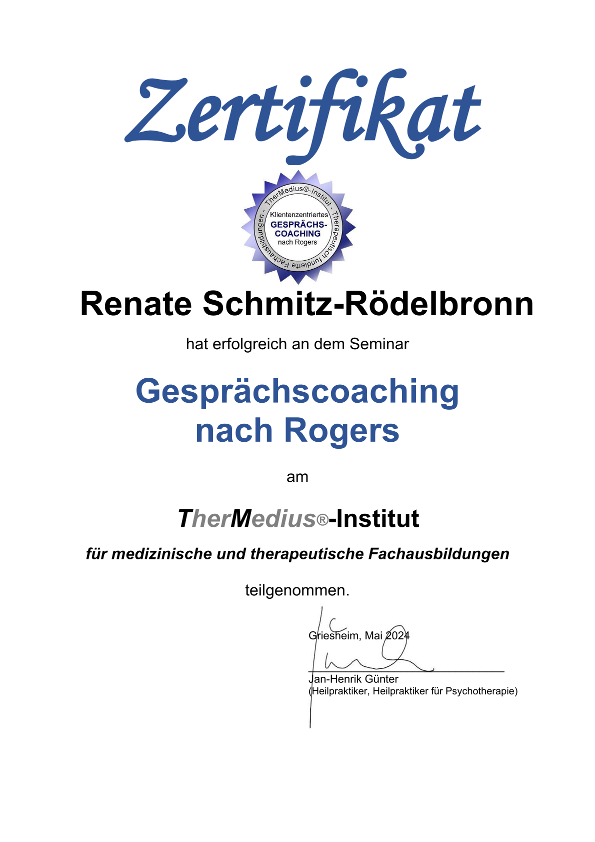 Gesprächscoaching nach Rogers